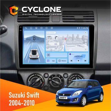 Штатна магнітола Suzuki Swift 2004-2010 Cyclone C10-005 4x64, 4G, DSP, 2k НФ-00007762 фото