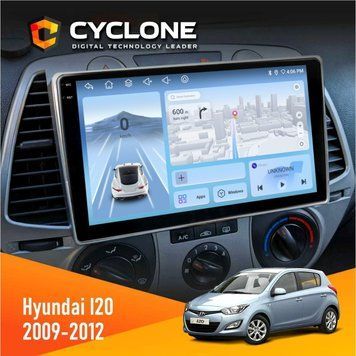 Штатна магнітола Hyundai I20 2009-2012 Cyclone C9-009 4x64, DSP, 4G, 2k НФ-00007897 фото