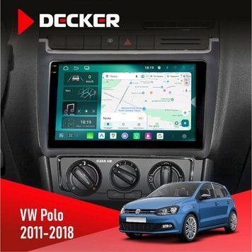 Штатна магнітола Volkswagen Polo 2011-2018 Decker D9-004 6x128, DSP 360, 2k НФ-00007505 фото