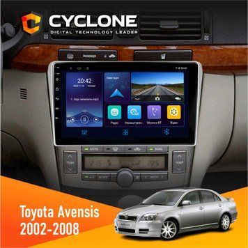 Штатна магнітола Toyota Avensis 2002-2008 Black Cyclone C9-006 4x64, DSP, DVR НФ-00008988 фото