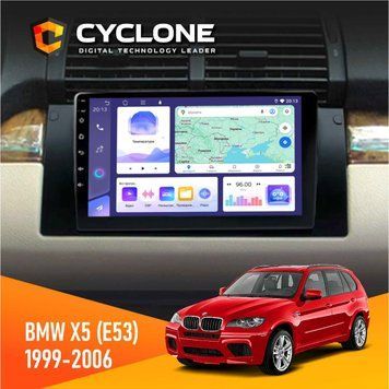 Штатна магнітола BMW X5 (E53) 1999-2006 Cyclone C9-008 4x64, DSP НФ-00006937 фото