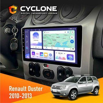 Штатна магнітола Renault Duster 2010-2013 Cyclone C9-008 4x64, DSP НФ-00007104 фото