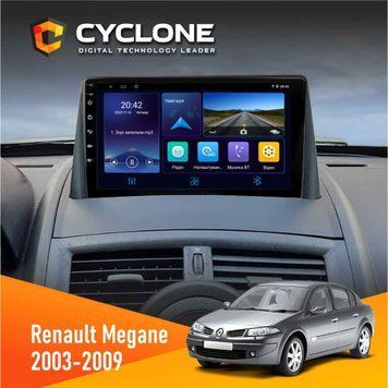 Штатна магнітола Renault Megane II 2003-2009 Cyclone C9-006 4x64, DSP, DVR НФ-00002739 фото
