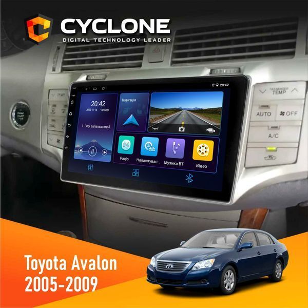 Штатна магнітола Toyota Avalon 2005-2009 Cyclone C9-006 4x64, DSP, DVR НФ-00004510 фото