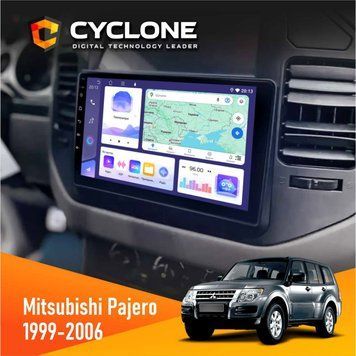 Штатна магнітола Mitsubishi Pajero 1999-2006 Cyclone C9-008 4x64, DSP НФ-00007076 фото