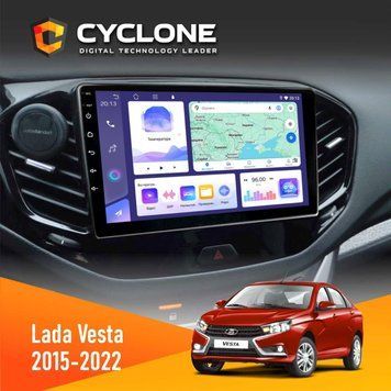Штатна магнітола Lada Vesta 2015-2022 Cyclone C9-008 4x64, DSP НФ-00007062 фото