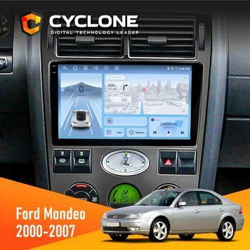 Штатна магнітола Ford Mondeo 2000-2007 Cyclone C9-009 4x64, DSP, 4G, 2k НФ-00007834 фото