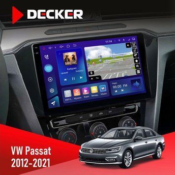 Штатна магнітола Volkswagen Passat 2012-2021 Decker D10-005 4x64, DSP, 360, 4G, 2k НФ-00008483 фото