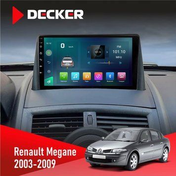 Штатна магнітола Renault Megane II 2003-2009 Decker D9-003 6x128, DSP, 4G, 2k НФ-00004781 фото
