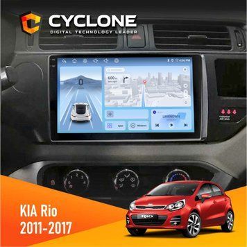 Штатна магнітола KIA Rio (QB) 2011-2017 Cyclone C9-009 4x64, DSP, 4G, 2k НФ-00007914 фото