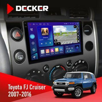 Штатна магнітола Toyota FJ Cruiser 2007-2016 Decker D9-005 4x64, DSP, 360, 4G, 2k НФ-00008457 фото