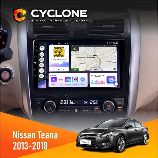 Штатна магнітола Nissan Teana 2013-2018 Cyclone C10-004 4x64, DSP, 2k НФ-00005275 фото