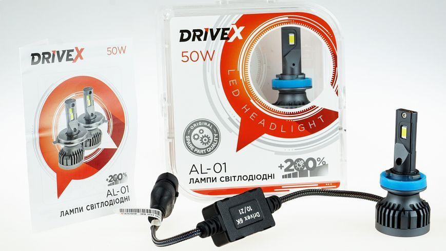 Світлодіодні лампи DriveX AL-01 H11 6000K Світлодіодні 50W CAN 12В DX-1311 фото
