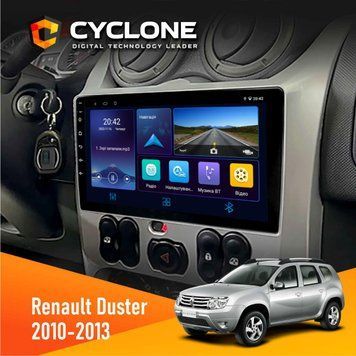 Штатна магнітола Renault Duster 2010-2013 Cyclone C9-006 4x64, DSP, DVR НФ-00002727 фото