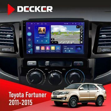 Штатна магнітола Toyota Fortuner, Hilux 2011-2015 Decker D9-005 4x64, DSP, 360, 4G, 2k НФ-00008456 фото