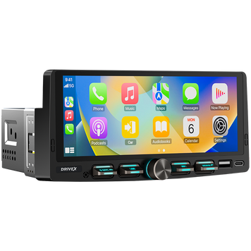 Автомобільний мультимедійний центр 1-Din 7" з бездротовим CarPlay та Android Auto - DriveX LNX-7100 1-Din 7" CarPlay 4x45W Linux Buttons DX-3033 фото