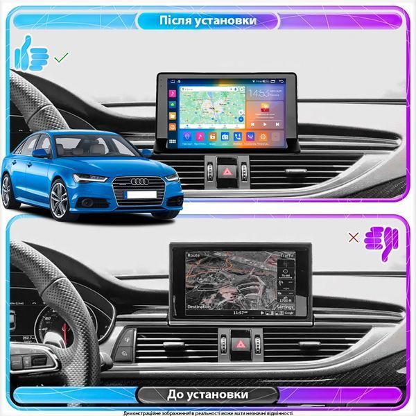 Штатна магнітола Lesko для Audi Q3 I (8U) 2011-2014 екран 9" 4/64Gb CarPlay 4G Wi-Fi GPS Prime 10005-58519 фото