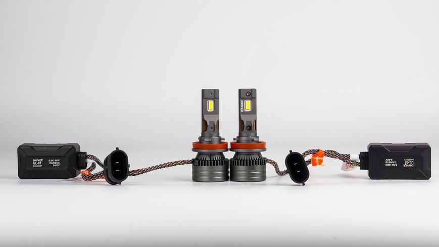 LED лампи автомобільні DriveX UL-05 H11/H8 65W 9-60V 5.5K к-т. DX-23812 фото