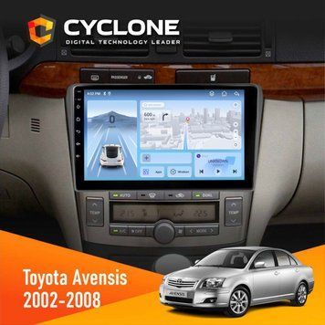 Штатна магнітола Toyota Avensis 2002-2008 Black Cyclone C9-012 4x64 DSP 4G НФ-00008990 фото
