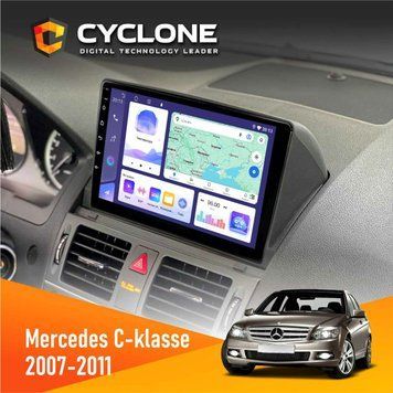 Штатна магнітола Mercedes-Benz C-Class (W204) 2007-2011 Cyclone C9-008 4x64, DSP НФ-00007666 фото