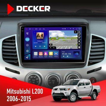 Штатна магнітола Mitsubishi L200 2006-2015 Decker D9-005 4x64, DSP, 360, 4G, 2k НФ-00008336 фото