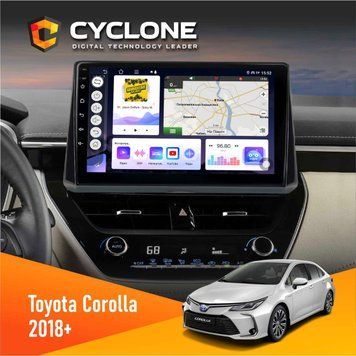 Штатна магнітола Toyota Corolla 2018+ Cyclone C10-005 4x64, 4G, DSP, 2k НФ-00007768 фото