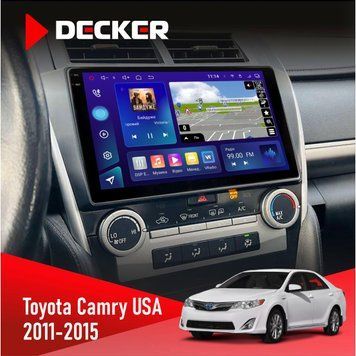 Штатна магнітола Toyota Camry 2011-2015 USA Decker D10-005 4x64, DSP, 360, 4G, 2k НФ-00008442 фото