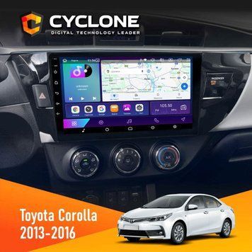 Штатна магнітола Toyota Corolla 2013-2016 Cyclone C10-002 2x32, 4G, 2k НФ-00004547 фото