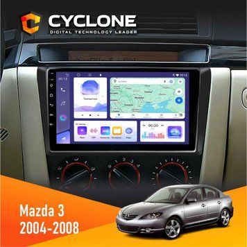 Штатна магнітола Mazda 3 2004-2008 Cyclone C9-008 4x64, DSP НФ-00007653 фото