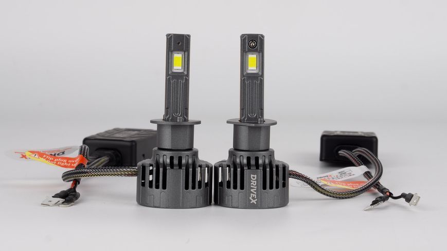 Світлодіодні лампи DriveX Світлодіодні лампи серії AL-15 H1 65W 9-60V 5.5K к-т. DX-23821 фото