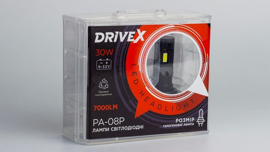 Світлодіодні лампи DriveX PA-08P H11 5500K 30W 9-32V 7000Lm Світлодіодні DX-2120 фото