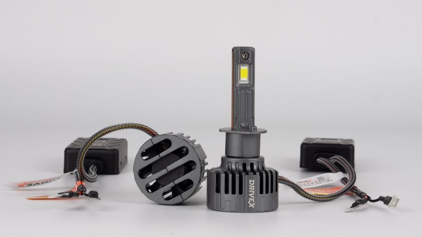Світлодіодні лампи DriveX Світлодіодні лампи серії AL-15 H1 65W 9-60V 5.5K к-т. DX-23821 фото