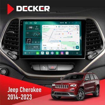Штатна магнітола Jeep Cherokee 2014-2023 Decker D10-004 6x128, DSP, 360, 2k НФ-00008830 фото