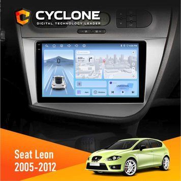 Штатна магнітола Seat Leon 2005-2015 Cyclone C9-009 4x64, DSP, 4G, 2k НФ-00008013 фото