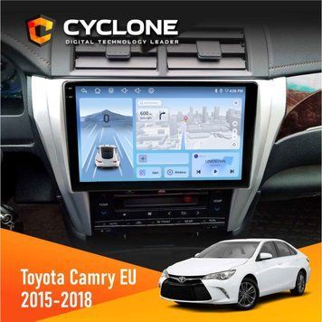Штатна магнітола Toyota Camry 2015-2018 Cyclone C10-005 4x64, 4G, DSP, 2k НФ-00007765 фото