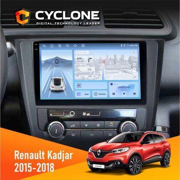 Штатна магнітола Renault Kadjar 2015-2018 Cyclone C9-009 4x64, DSP, 4G, 2k НФ-00008003 фото