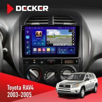 Штатна магнітола Toyota RAV4 2003-2005 Decker D9-005 4x64, DSP, 360, 4G, 2k НФ-00009102 фото