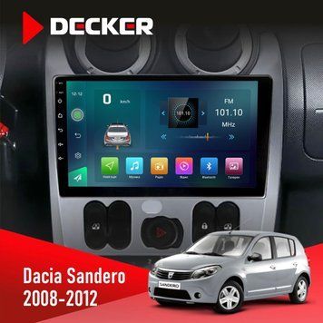 Штатна магнітола Renault Sandero 2007-2011 Decker D9-003 6x128, DSP, 4G, 2k НФ-00004786 фото