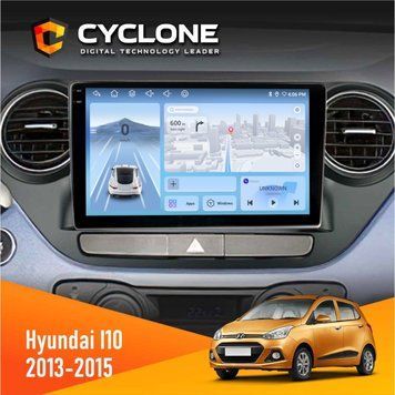 Штатна магнітола Hyundai I10 2013-2015 Cyclone C9-009 4x64, DSP, 4G, 2k НФ-00007896 фото