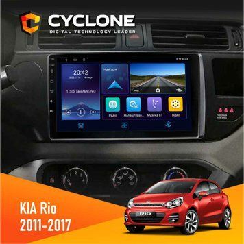 Штатна магнітола KIA Rio (QB) 2011-2017 Cyclone C9-006 4x64, DSP, DVR НФ-00002384 фото