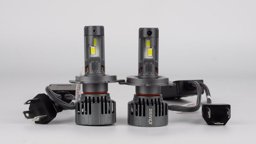 Світлодіодні лампи DriveX Світлодіодні лампи серії AL-15 H4 H/L 65W 9-60V 5.5K к-т. DX-23818 фото
