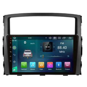 Штатна магнітола Cyclone C9 CPL GSM. 2+32GB. CARPLAY. 4G Mitsubishi Pajero 2007-2021 AR-814180 фото