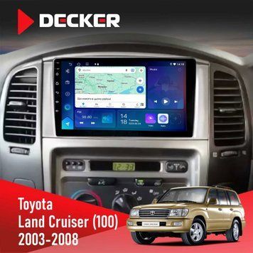 Штатна магнітола Toyota Land Cruiser (100) 2003-2008 Decker D10-007 4x64, DSP, 360, 4G НФ-00009392 фото