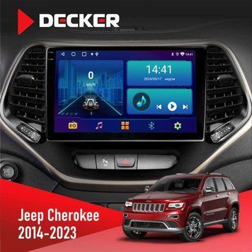 Штатна магнітола Jeep Cherokee 2014-2023 Decker D10-002 6x128, DSP, 360, 2k НФ-00008829 фото