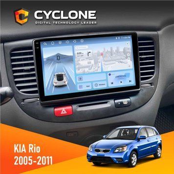 Штатна магнітола KIA Rio (JB) 2005-2011 Black Cyclone C9-009 4x64, DSP, 4G, 2k НФ-00007913 фото