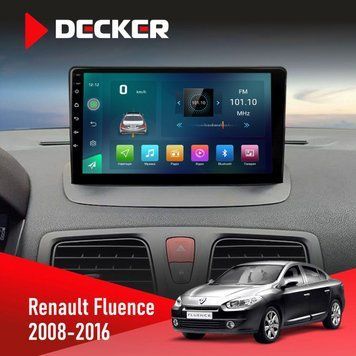 Штатна магнітола Renault Fluence 2009-2017 Decker D9-003 6x128, DSP, 4G, 2k НФ-00004785 фото