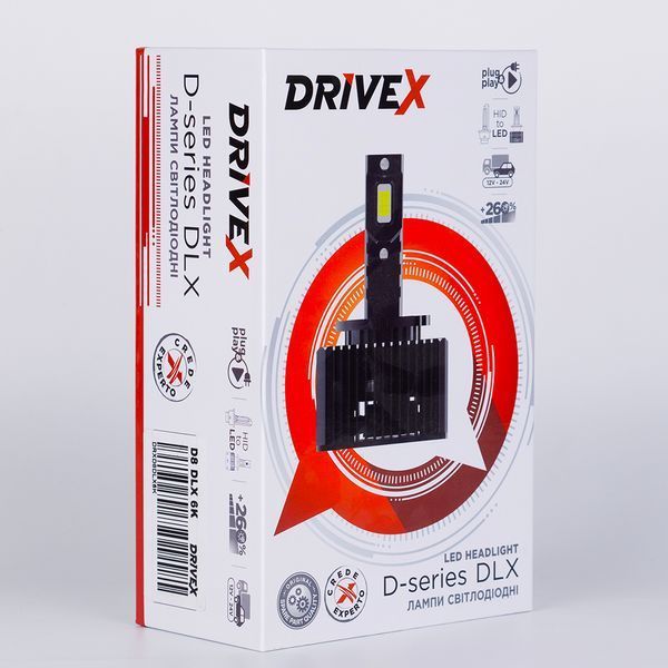 LED лампи автомобільні DriveX D1 DLX series 50W 6000K CAN під штатний блок DX-1096 фото