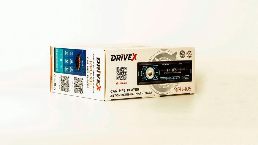 Автомагнітола 1-Din DriveX MPU-105 4х45Вт BT APP DX-2422 фото