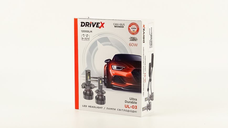 Світлодіодні лампи DriveX UL-03 H16 60W 9-32V 5.5K Світлодіодні DX-3305 фото