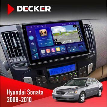 Штатна магнітола Hyundai Sonata 2008-2010 Сlimate Decker D9-005 4x64, DSP, 360, 4G, 2k НФ-00008212 фото